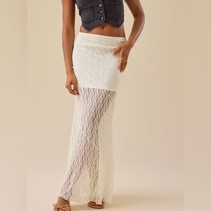 NWT Altar’d State Aurora lace midi skirt, size XXL